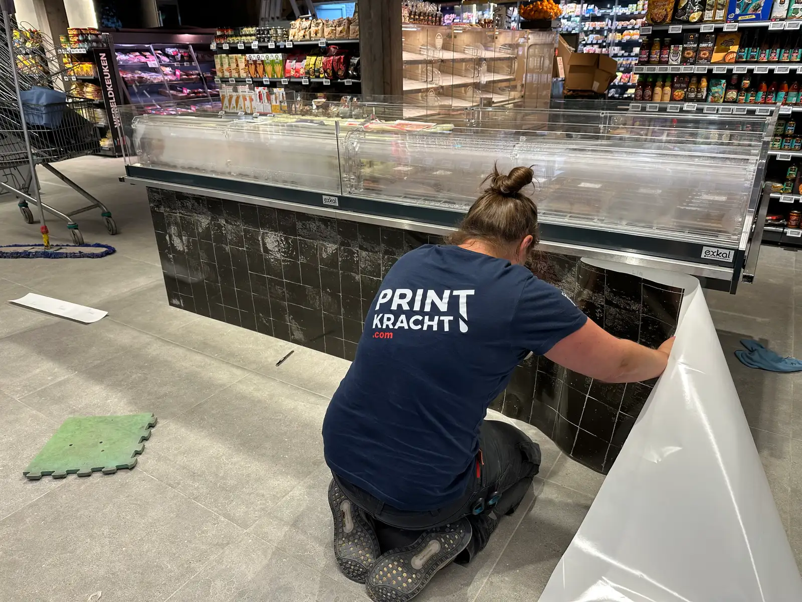 Binnenreclame verstoog tegels sticker waasmunster