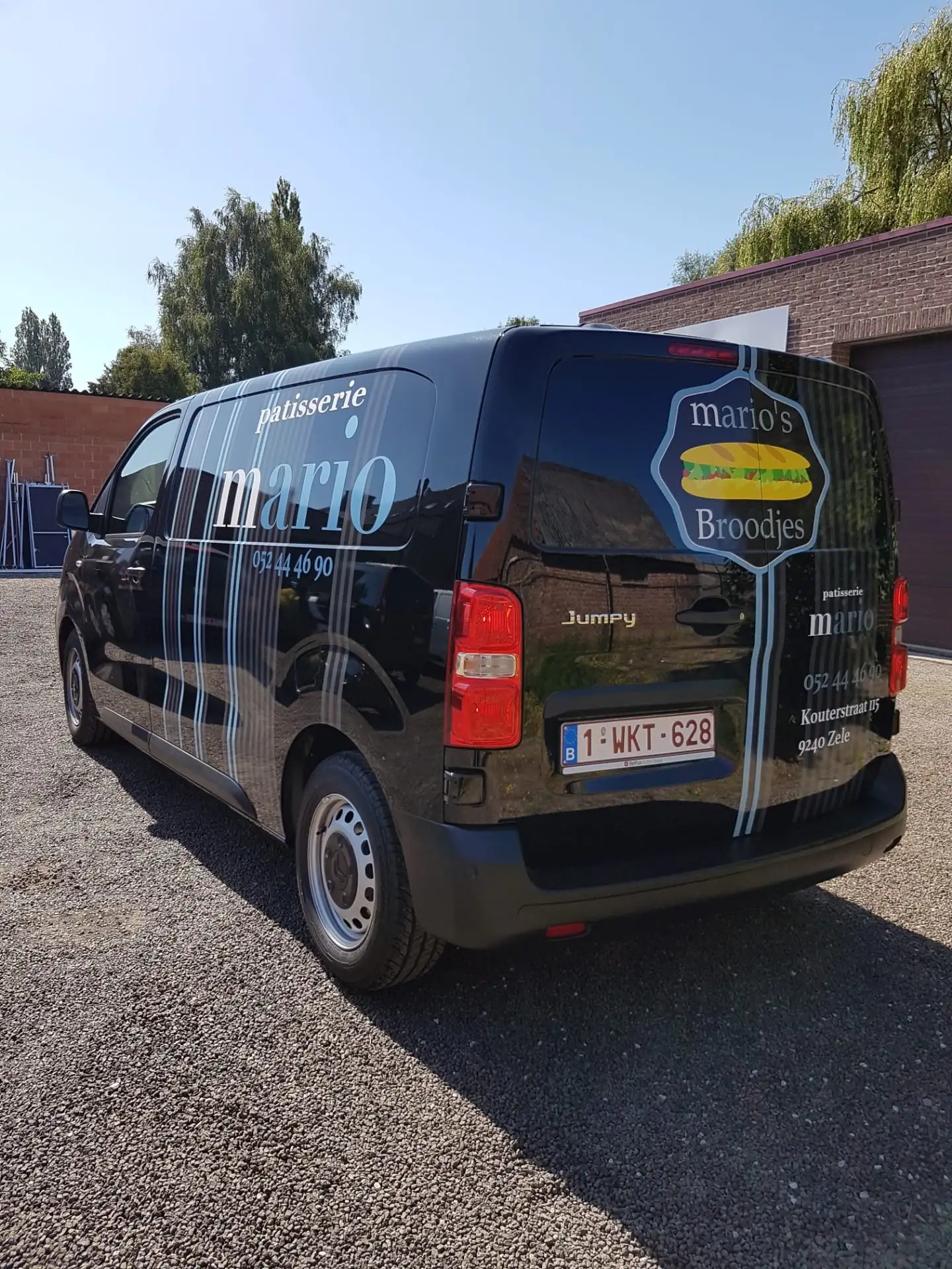 Voertuigbelettering jumpy reclamestickers camionette lokeren zele